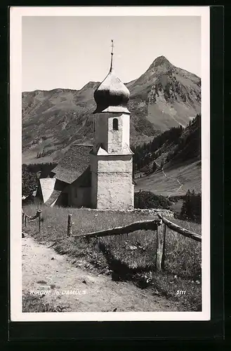 AK Damüls, Kirche im Sonnenschein