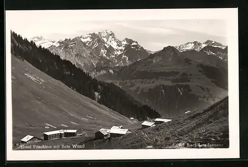 AK Faschina /Grosswalsertal, Hotel Faschina mit Rote Wand