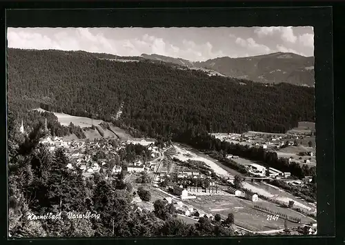 AK Kennelbach, Ortsansicht aus der Vogelschau