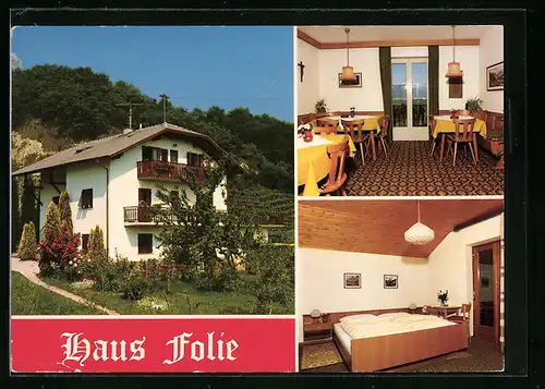 AK St. Pauls /Eppan, Hotel Haus Folie, Unterrain 31, Innenansichten