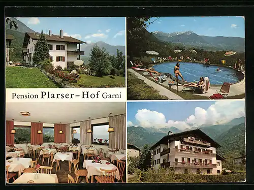 AK Plars-Algund bei Meran, Pension Plarser Hof Garni, Innenansicht, Schwimmbecken