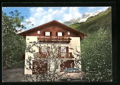 AK Algund bei Meran, Pension Garni Franz Unterweger, Mitterplars 35