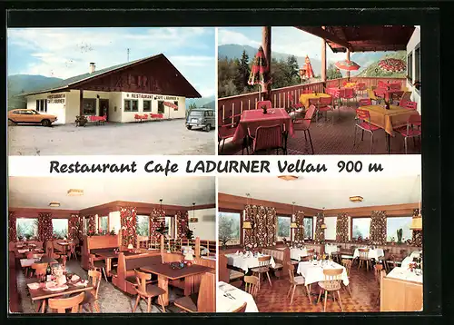 AK Vellau /Algund, Restaurant-Cafe Ladurner, Innenansichten
