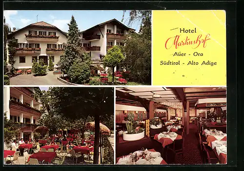 AK Auer /Bozen, Hotel Markushof, Innenansicht, Terrasse
