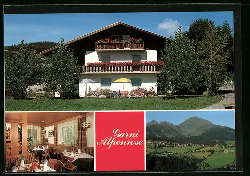 AK Meransen bei Mühlbach, Garni Alpenrose, Ortsansicht