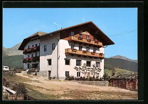 AK Meransen bei Mühlbach, Pension Alpenfrieden mit Einfahrt