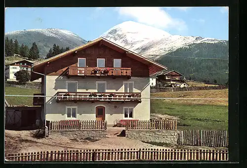 AK Meransen bei Mühlbach, Ferienheim Breier mit Umgebung und Bergblick