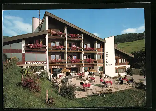 AK Meransen bei Mühlbach, Hotel Erika mit Terrasse