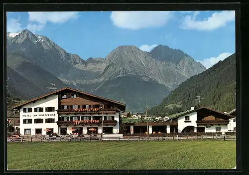 AK Antholz, Hotel-Restaurant Antholzerhof mit Panorama der Berge