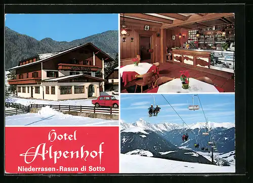 AK Niederrassen, Hotel Alpenhof im Schnee
