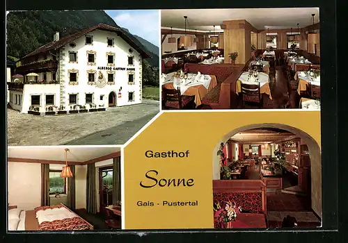 AK Gais, Ansicht des Gasthofes Sonne