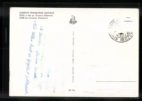 AK Gais bei Bruneck, Gasthof Windschar