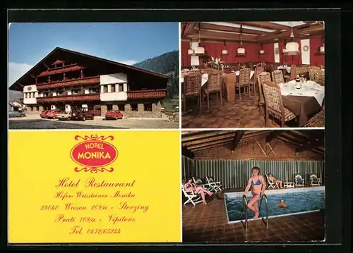 AK Wiesen, Ansicht Hotel Monika