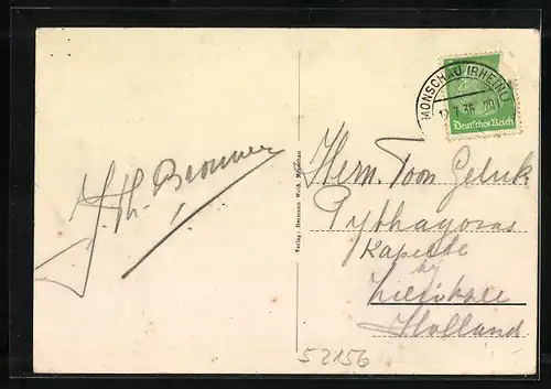 AK Monschau, Panoramaansicht der Ortschaft