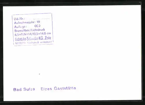 AK Bad Sulza, Elzes Gaststätte