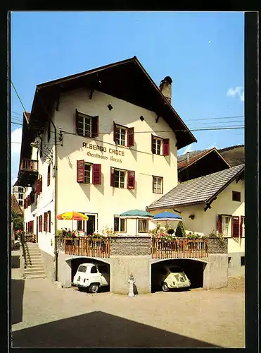 AK Schluderns, Gasthof Kreuz mit Sonnenterrasse