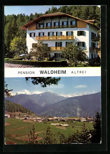 AK Altrei, Pension Waldheim mit Aussicht