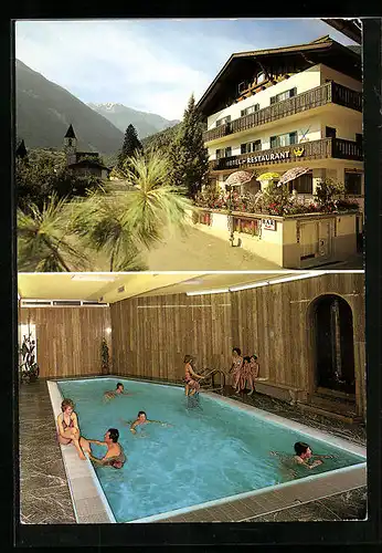 AK Morter, Hotel Krone mit Schwimmbad