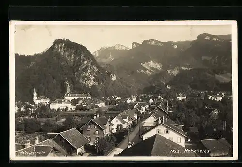 AK Hohenems, Ortsansicht mit Kirche