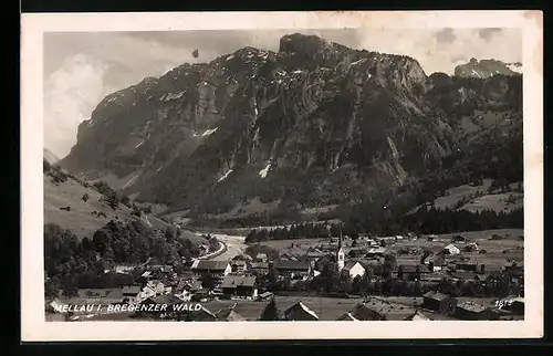 AK Mellau i. Breg. Wald, Totalansicht aus der Vogelschau
