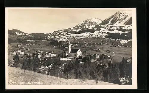 AK Egg i. Breg. Wald, Ortsansicht mit Kirche