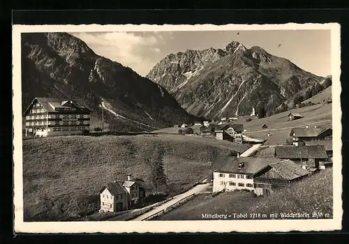 AK Mittelberg-Tobel, Ortsansicht mit Widderstein