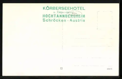 AK Schröcken, Körberseehotel im Schnee