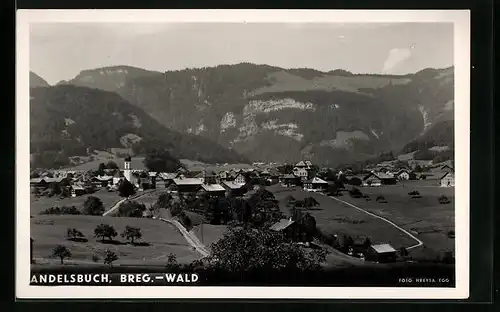 AK Andelsbuch i. Breg. Wald, Totalansicht aus der Vogelschau