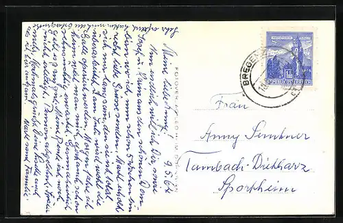 AK Dornbirn, Ortsansicht mit Restaurant