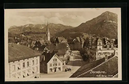 AK Dornbirn, Ortsansicht mit Zürich Versicherungen