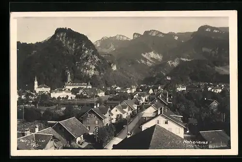 AK Hohenems, Ortsansicht aus der Vogelschau