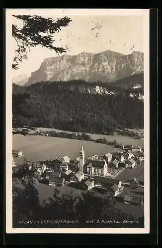 AK Bezau i. Bregenzerwald, Gesamtansicht aus der Vogelschau