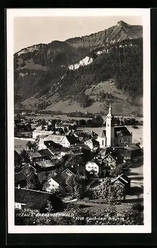 AK Bezau i. Bregenzerwald, Ortsansicht aus der Vogelschau