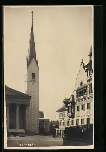 AK Dornbirn, Strassenpartie am Marktplatz