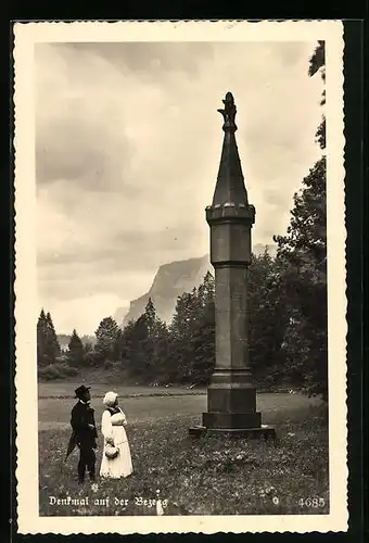 AK Bezau, Denkmal auf der Bezegg
