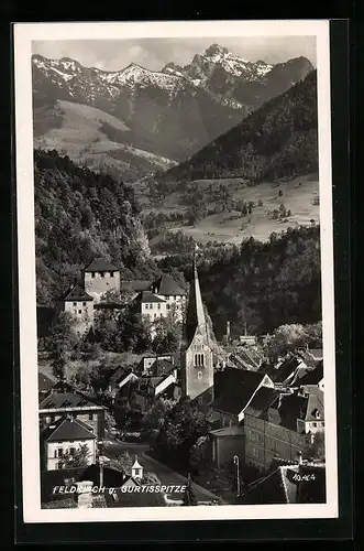 AK Feldkirch, Ortsansicht gegen Gurtisspitze