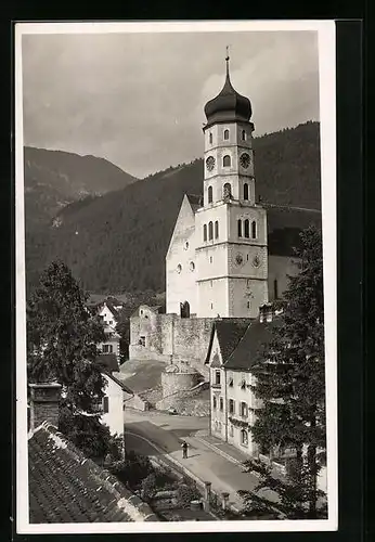 AK Bldenz, Strassenpartie bei der Kirche