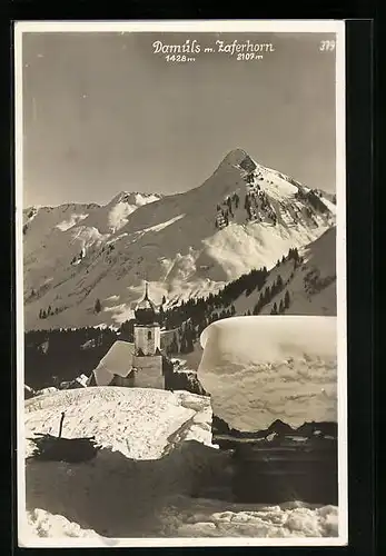 AK Damüls, Kirche gegen Zaferhorn