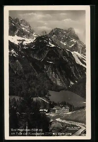 AK Bad Hopfreben, Häuser am Fusse der Künzelspitze