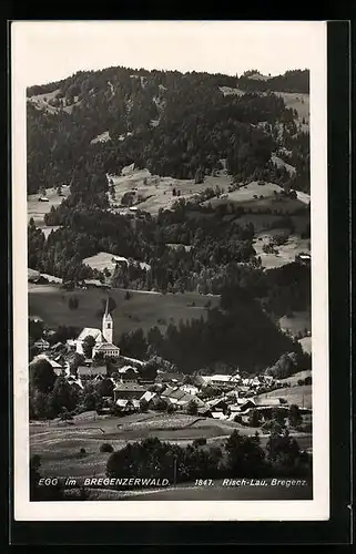 AK Egg im Bregenzerwald, Blick auf den Ort