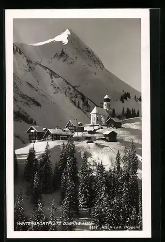 AK Damüls, Totalansicht vom Dorf