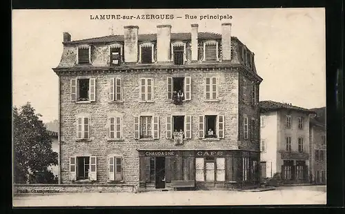 AK Lamure-sur-Azergues, Rue principale