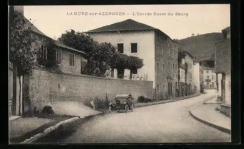 AK Lamure-sur-Azergues, L`Entrée Ouest du Bourg