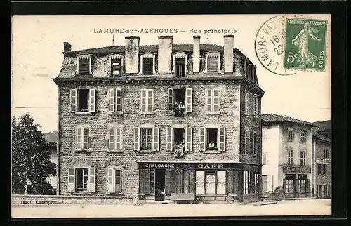 AK Lamure-sur-Azergues, Rue principale