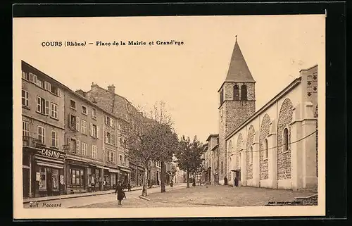 AK Cours, Place de la Mairie et Grand`rue