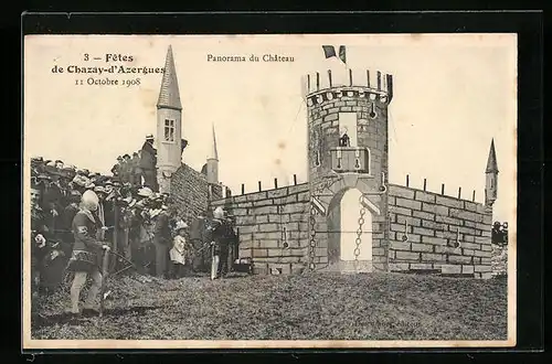 AK Chazay-d`Azergues, Panorama du Château