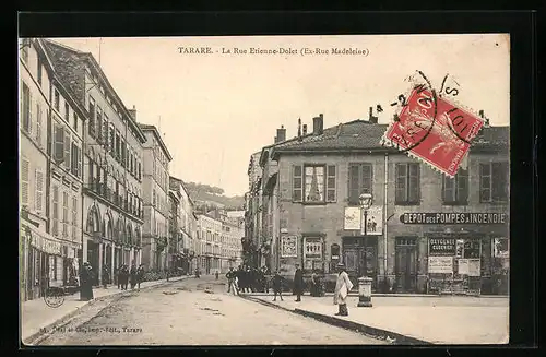 AK Tarare, La Rue Etienne-Dolet