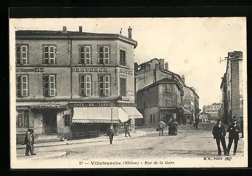 AK Villefranche, Rue de la Gare