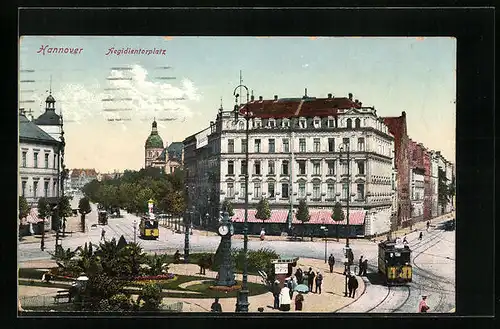 AK Hannover, Aegidientorplatz mit Strassenbahn