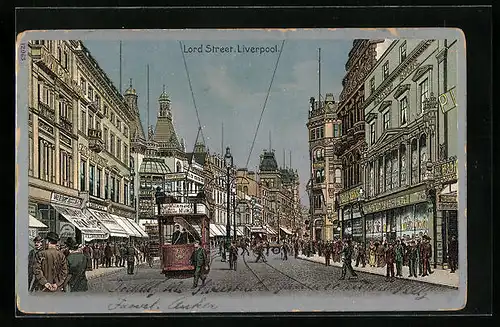 AK Liverpool, Lord Street, Strassenbahn